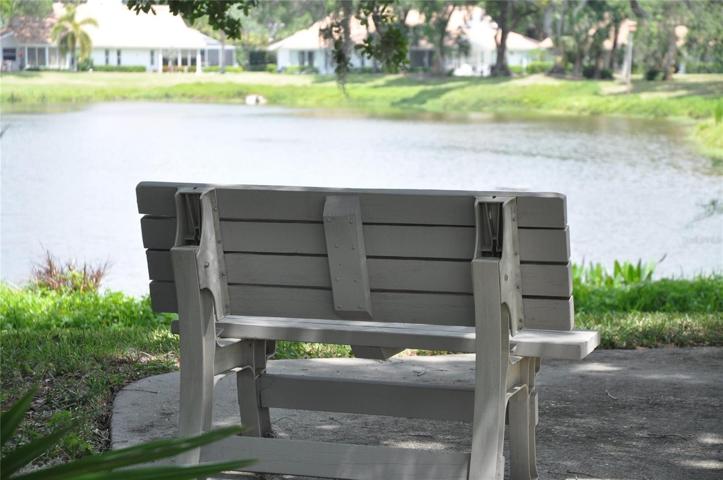 A relaxing spot to take a break on your morning walk