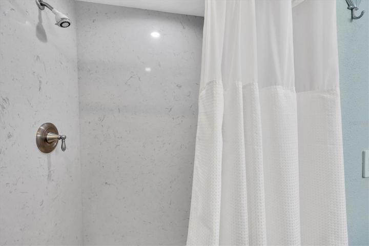 Master bath shower with updated fixtures