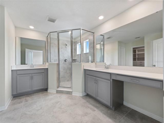 Primary Bath Split Vanity with Make-up Area