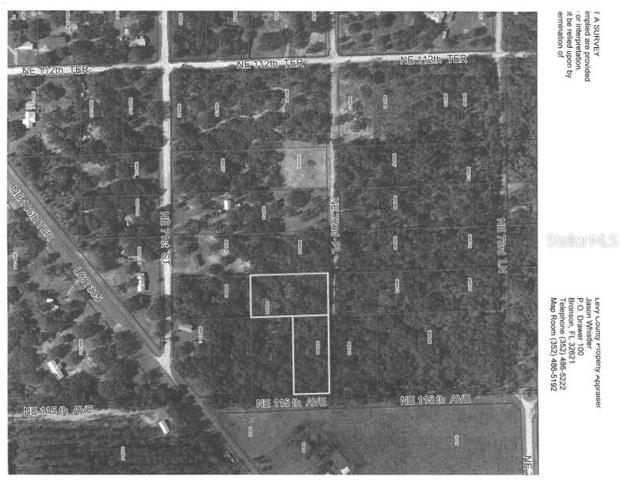Street map of lots, NE 115th Ave is a dirt county road, right off of paved road NE 106th Ter, LCR 335