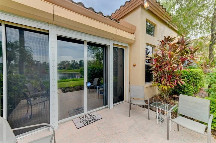 Hurricane shutters to cover the glassed sliders exiting the enclosed patio