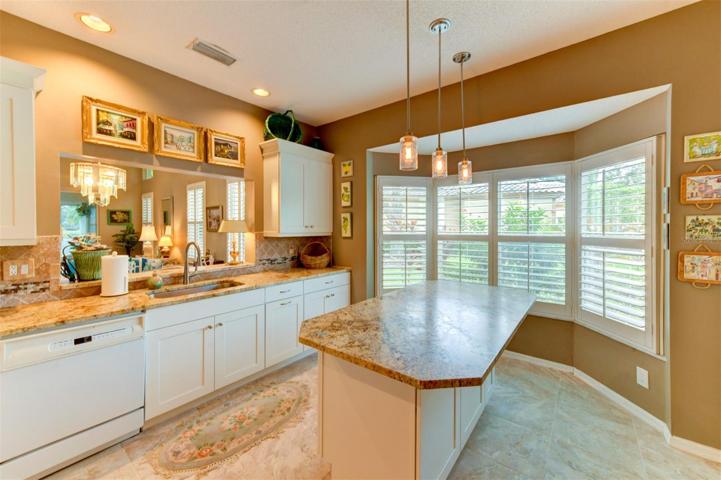 Island in the spacious kitchen
