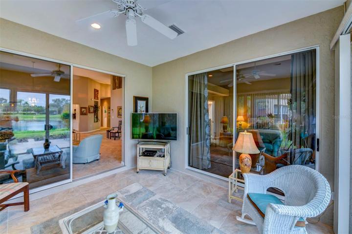 Another area to entertain, the enclosed patio