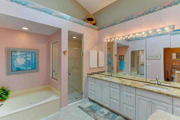 Double vanity in the main bathroom