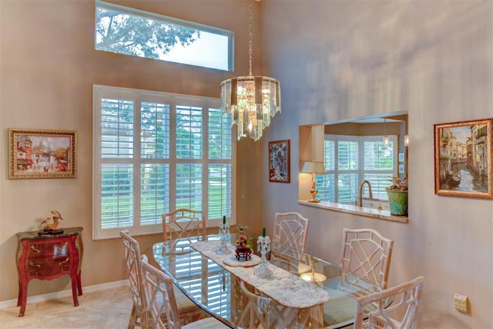 Plantation shutters throughout