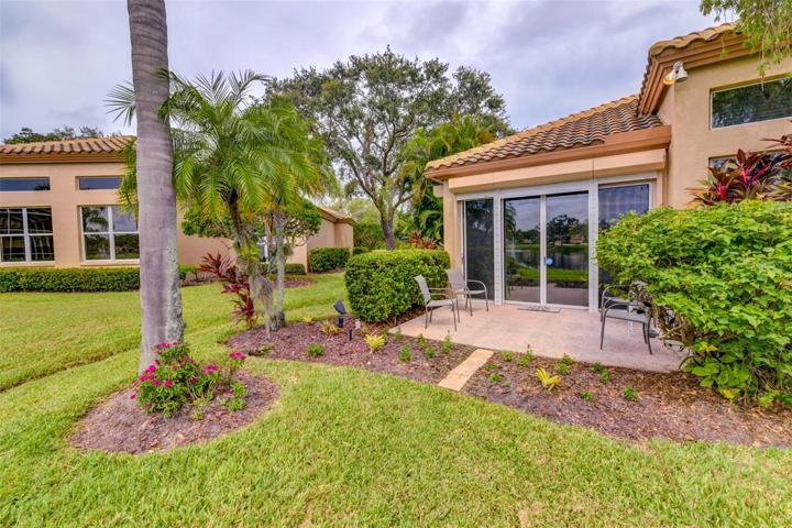 Landscaped open patio