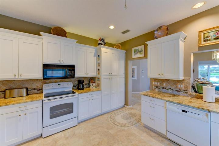 Tile flooring in the kitchen