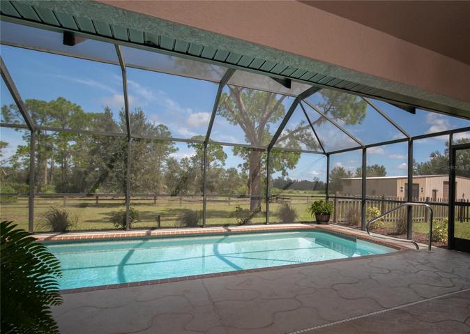 Lani view of the pool and backyard