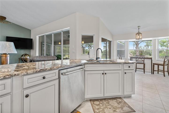 Kitchen area facing Lani/pool and back yard