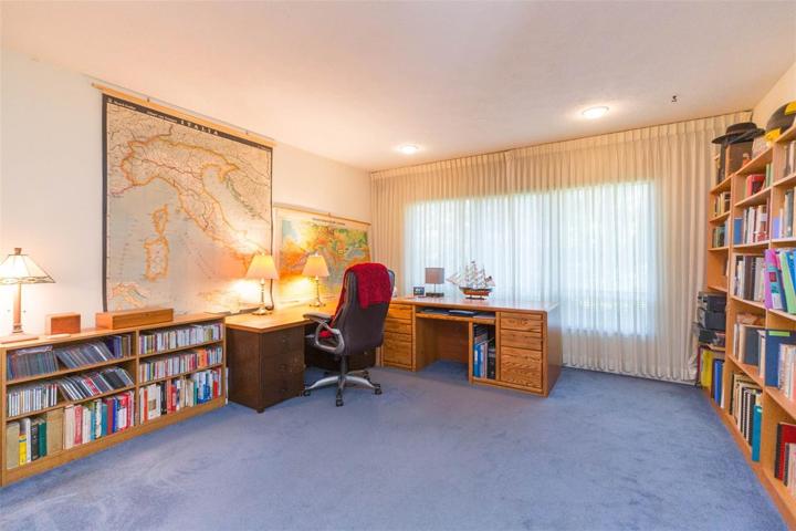 Primary bedroom currently used as a library