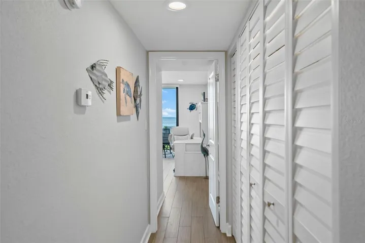 Laundry Closet in between the split bedrooms