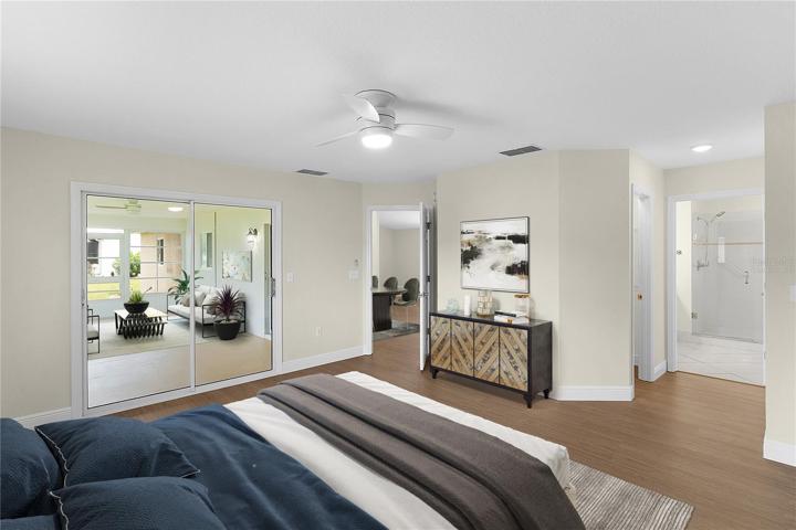 Virtually Staged Primary Suite