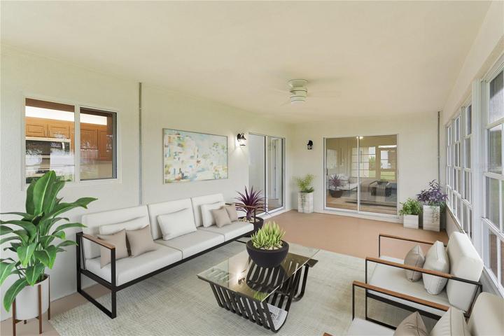 Virtually Staged Lanai