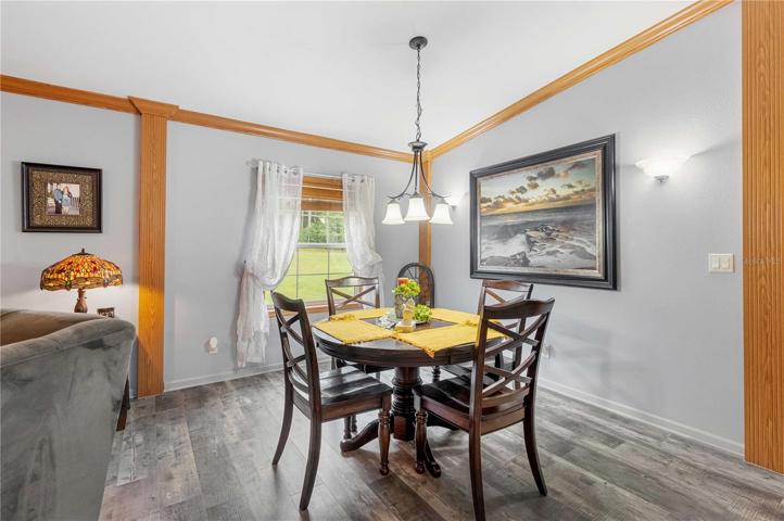 Dining room is just off the kitchen.