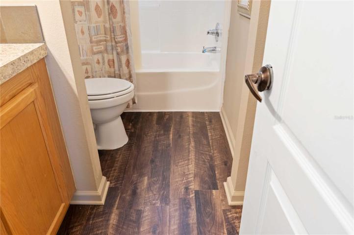 Guest bath id near bedroom 2 & 3. This bathroom has newly upgraded floors!