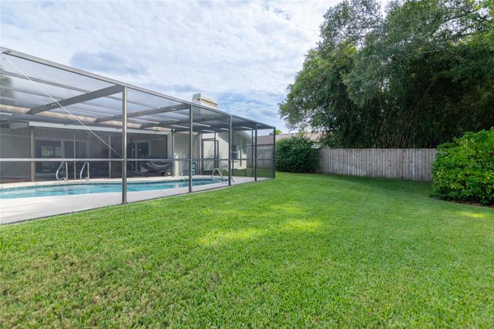 Spacious Yard beyond Pool