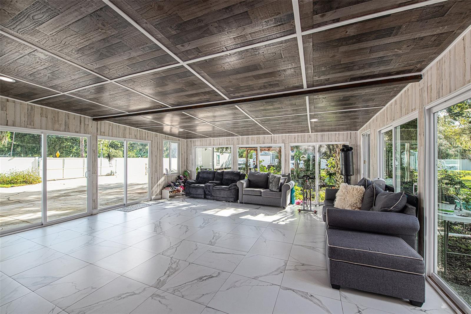 Wall to Wall Glass Family Room or Flex Space