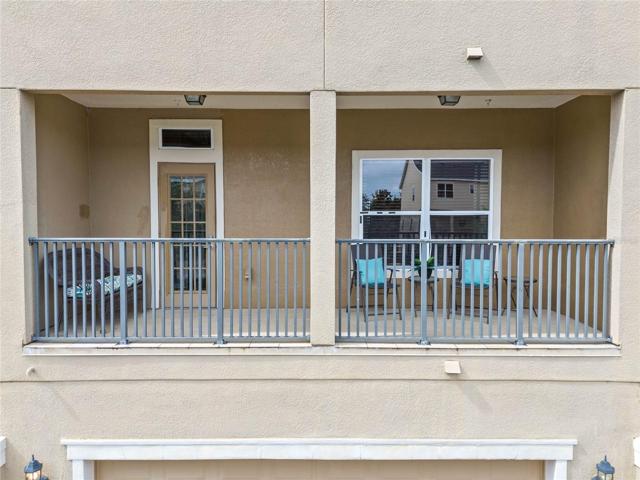 Rear view of balcony