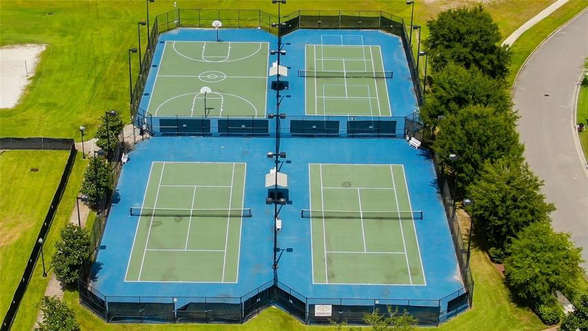 tennis and basketball courts