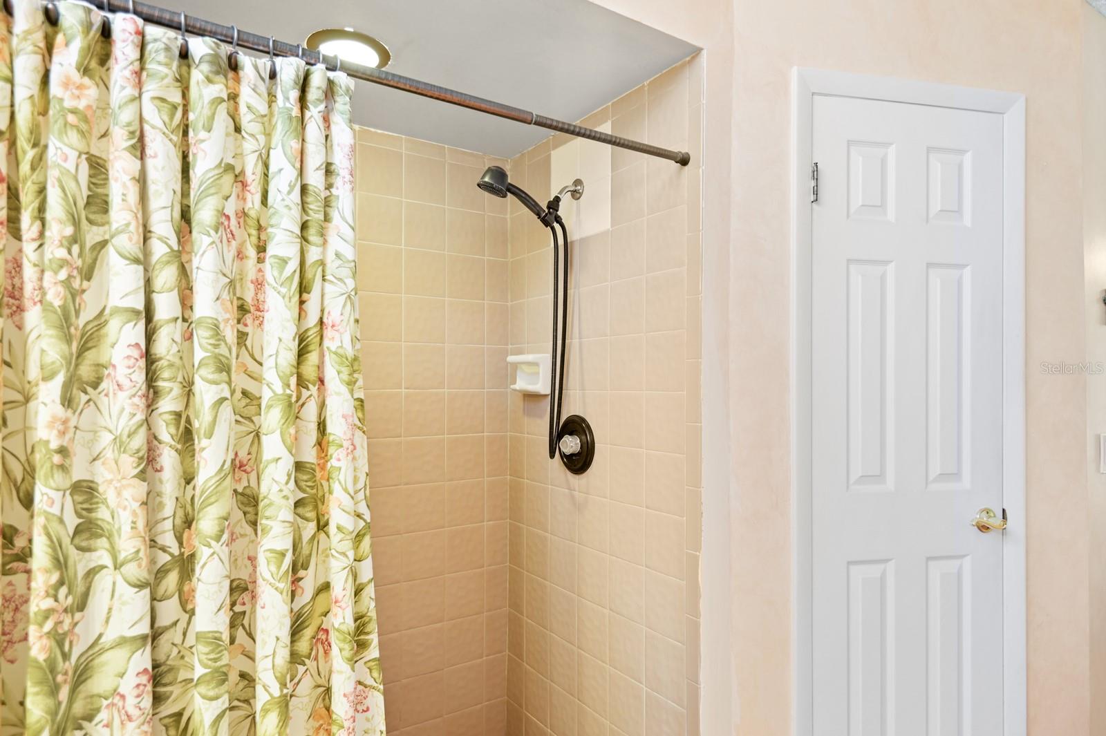 Shower, no tub in master bath makes it easy to just step right in!