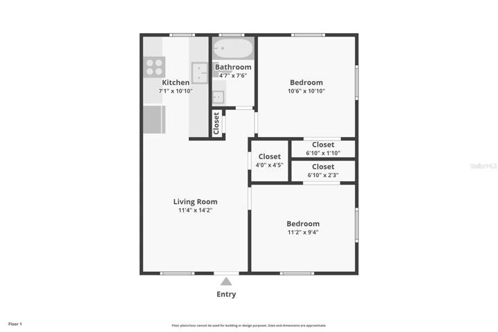 Two Bedroom Floor Plan