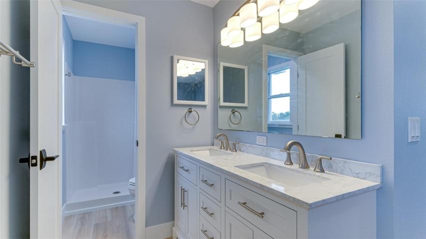 Primary bedroom double vanity