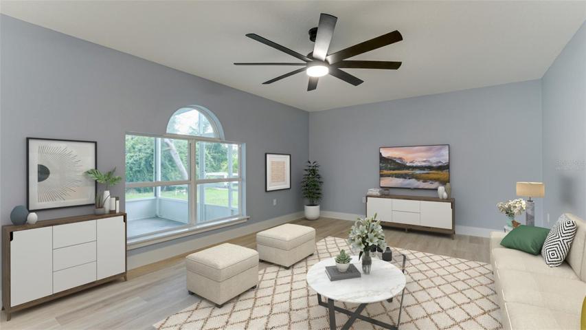 Virtually staged photo of Great Room
