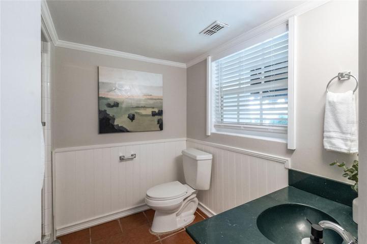Downstairs bathroom w/walk in shower