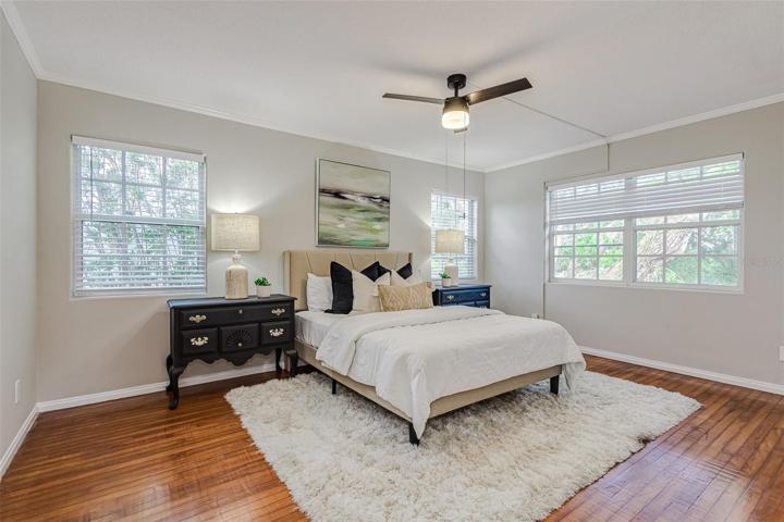 Master bedroom with walk in closet