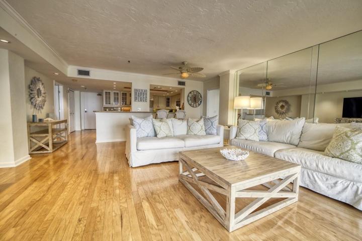 Open floor plan with living room and kitchen