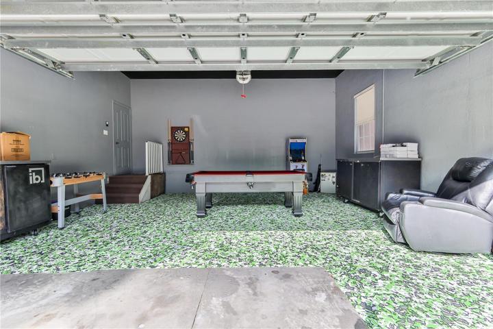 Garage also used as a game room