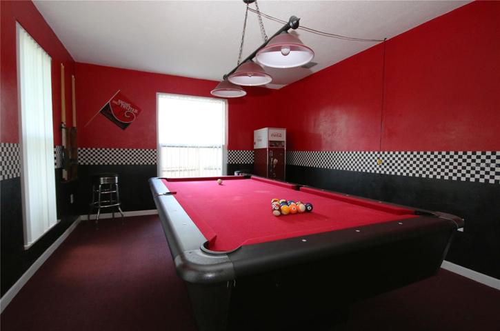 Living Room with Pool Table