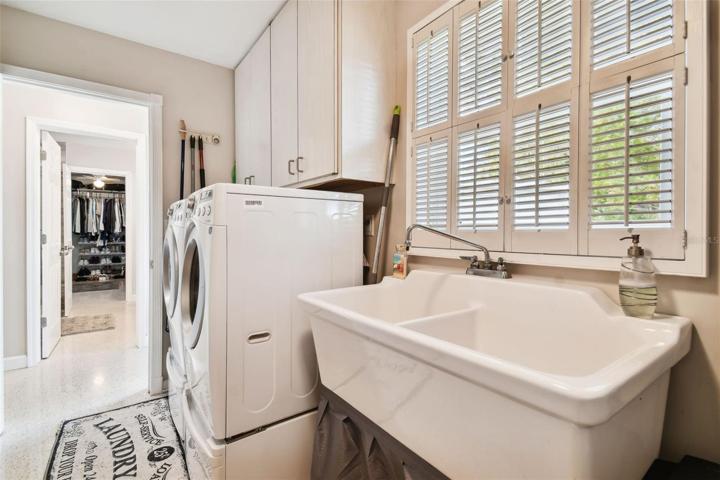 Utility Room w/Washer, Dryer and Deep Sink
