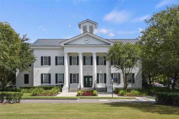 Across from Grace Hopper Hall with pool, and fitness center
