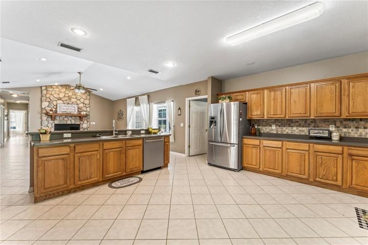 Wood Cabinets with Corian Countertops