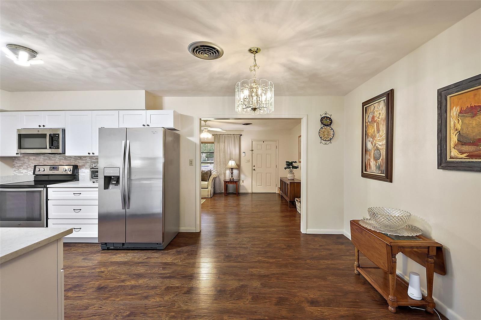 Dining room and kitchen
