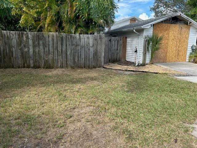 back yard and entry