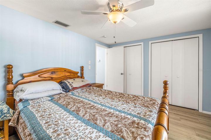 View of the main bedrooms double closets.