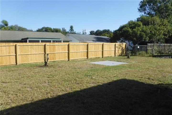 BACK YARD FULLY FENCED