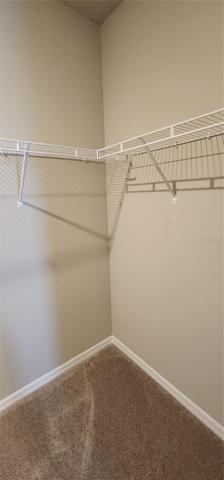 Walk in closet in master bathroom