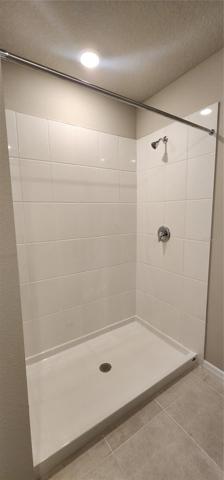 Shower in master bathroom