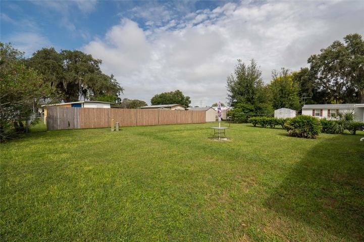 back yard towards fence
