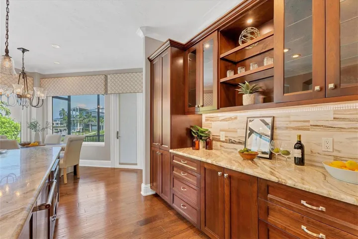 Extensive wood cabinetry and Butler Pantry in kitchen