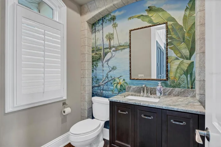 Powder Room on main level off Foyer