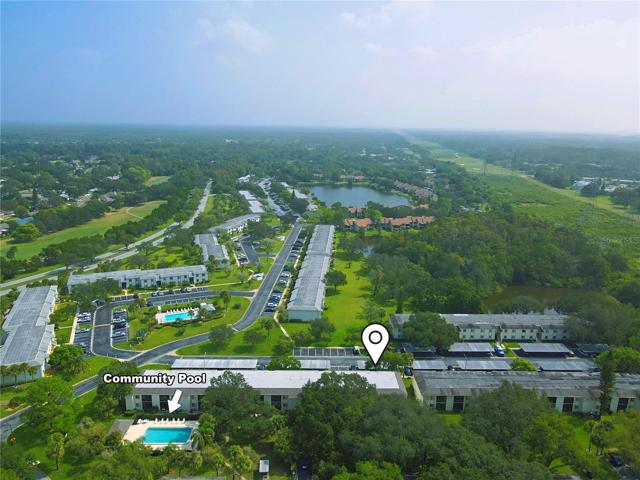 Community pool is walking distance from your back porch!