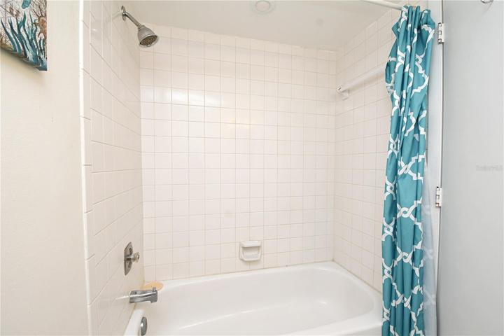 Bathroom #2 features a bathtub/shower combo.