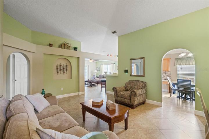 Formal living room view from entry