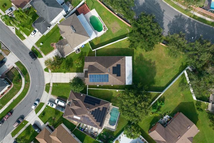 Long driveway & huge back yard