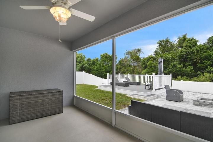 Your backyard has been custom crafted for endless hours of entertainment, from the screened lanai to the patio with a fire pit and raised deck...