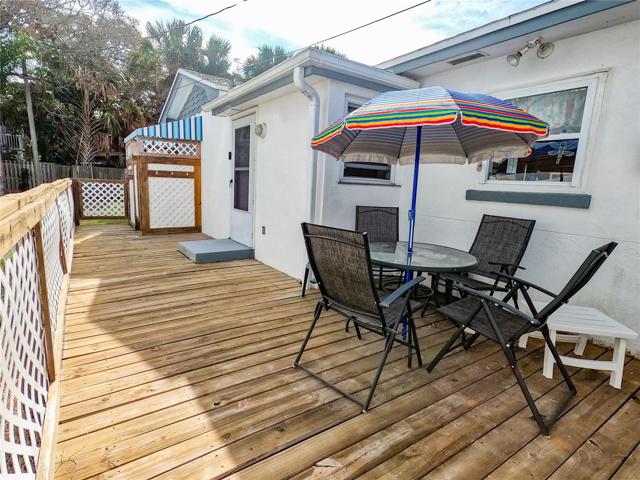 Outside deck